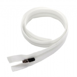 White nylon zipper in bulk for cycling wears with customized length
