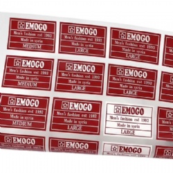 Anti-sublimation heat press transfer stickers for garment logo labels